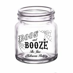 New ⌛ BarMan CUSTOMIZABLE - 2oz Clear Mini Mason Jar Shot Glass - Boos & Booze ✔️