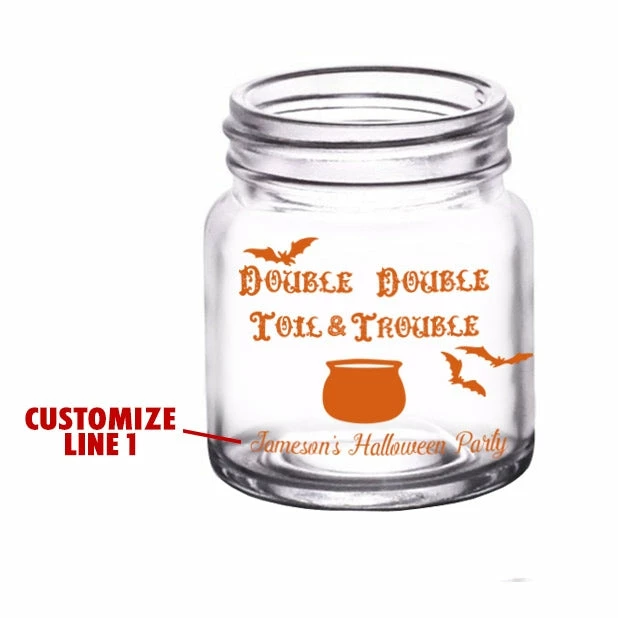 Top 10 💯 BarMan CUSTOMIZABLE - 2oz Clear Mini Mason Jar Shot Glass - Double Double Toil & Trouble 🥰 2 Top 10 💯 BarMan CUSTOMIZABLE - 2oz Clear Mini Mason Jar Shot Glass - Double Double Toil & Trouble 🥰 - Image 2