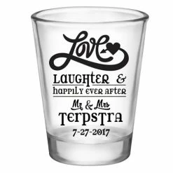 Flash Sale 😍 BarMan CUSTOMIZABLE - 1.75oz Clear Shot Glass - Love, Laughter & Ever After 🤩