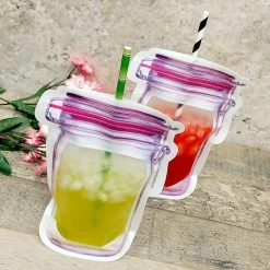 Top 10 ✔️ BarMan Mason Jar Zipper Cocktail Bag - 17oz 🧨 -BarMan - shop mason jar drink pouch 2 700x700