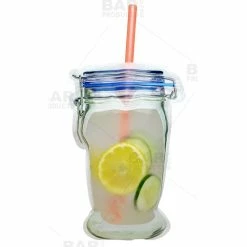 Promo ⭐ BarMan Zipper Cocktail Bags - Mason Jar Design - 32oz Or 17oz 😍 -BarMan - shop mason jar zipper cocktail bag blue bp 700x700