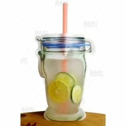 Promo ⭐ BarMan Zipper Cocktail Bags - Mason Jar Design - 32oz Or 17oz 😍 -BarMan - shop mason jar zipper cocktail bag main bpc 800 700x700