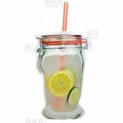 Promo ⭐ BarMan Zipper Cocktail Bags - Mason Jar Design - 32oz Or 17oz 😍 -BarMan - shop mason jar zipper cocktail bag red bp 700x700
