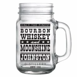Hot Sale 🧨 BarMan CUSTOMIZABLE - 16oz Mason Jar With Handle - Bourbon, Whisky And Moonshine ✨