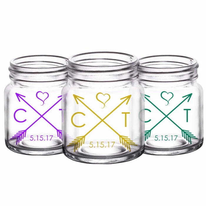 Promo 😍 BarMan CUSTOMIZABLE - 2oz Clear Mini Mason Jar Shot Glass - Arrow ✨ 3 Promo 😍 BarMan CUSTOMIZABLE - 2oz Clear Mini Mason Jar Shot Glass - Arrow ✨ - Image 3