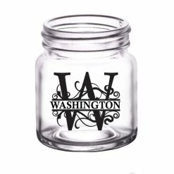 Coupon 😉 BarMan CUSTOMIZABLE - 2oz Clear Mini Mason Jar Shot Glass - Monogram 🛒