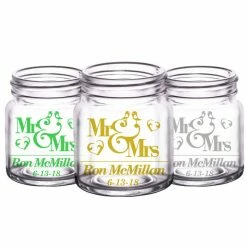 Flash Sale 😍 BarMan CUSTOMIZABLE - 2oz Clear Mini Mason Jar Shot Glass - Mr. And Mrs. 🎁 5 Flash Sale 😍 BarMan CUSTOMIZABLE - 2oz Clear Mini Mason Jar Shot Glass - Mr. And Mrs. 🎁 -BarMan - shop mini mason jar mr mrs web 5 700x700