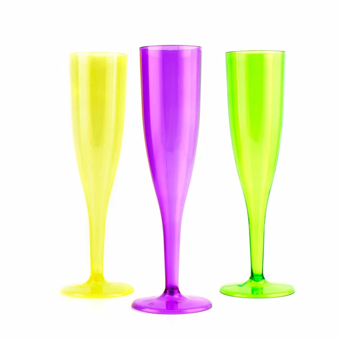 New 👏 BarMan 1 Piece Neon Pack Of Champagne Glasses - 12 Count - 5oz ❤️ 1 New 👏 BarMan 1 Piece Neon Pack Of Champagne Glasses - 12 Count - 5oz ❤️