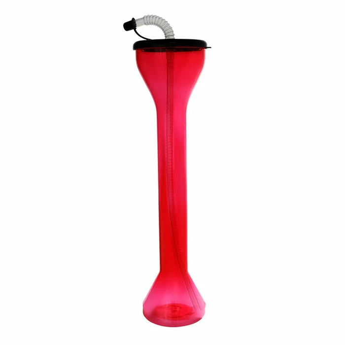 Budget ❤️ BarMan BarConic ® Drinkware - Party Yard Cup - Red With Lid & Straw - 18 Ounce ⌛ 1 Budget ❤️ BarMan BarConic ® Drinkware - Party Yard Cup - Red With Lid & Straw - 18 Ounce ⌛