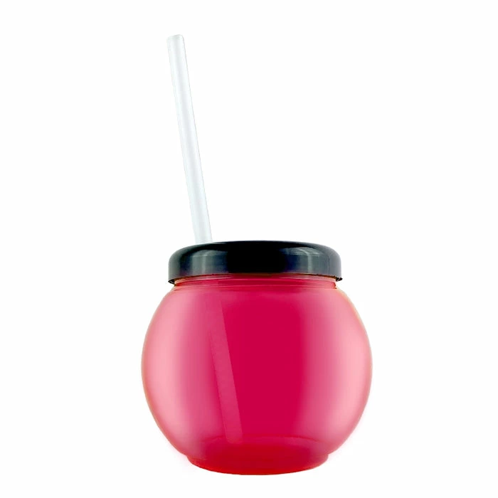 Wholesale ✨ BarMan BarConic® Pink Fishbowl Plastic Drinkware - 20 Ounce - With Lid And Straw 👍 1 Wholesale ✨ BarMan BarConic® Pink Fishbowl Plastic Drinkware - 20 Ounce - With Lid And Straw 👍