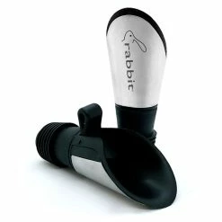 Promo ⭐ BarMan Wine Pourer And Stopper - Stainless Steel - Set Of 2 ❤️