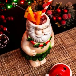 Best deal ❤️ BarMan BarConic® Tiki Drinkware - Hula Claus - 14 Ounce 🎁 -BarMan - shop santa scene 3 700x700
