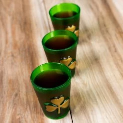 Top 10 🤩 BarMan Plastic Shamrock Shot Glasses - Set Of 3 😉 -BarMan - shop shamrock shot glass scene2 700x700