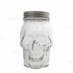 Cheap ✨ BarMan BarConic® Skull Mason Jar With Lid - 16 Ounce ✔️