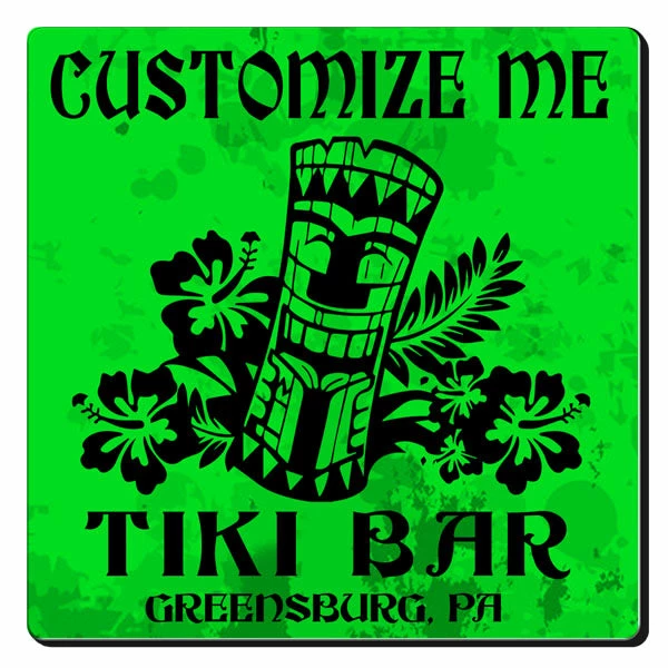 Flash Sale ???? BarMan CUSTOMIZABLE Coaster - 3.5in Square Foam - Tiki Design ???? 4 Flash Sale ???? BarMan CUSTOMIZABLE Coaster - 3.5in Square Foam - Tiki Design ???? - Image 4