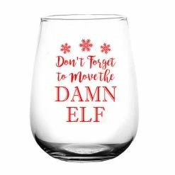 New 😀 BarMan Move The Elf Stemless Wine Glass 👍
