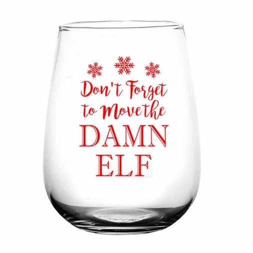 New 😀 BarMan Move The Elf Stemless Wine Glass 👍 1 New 😀 BarMan Move The Elf Stemless Wine Glass 👍