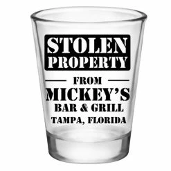 Budget ✨ BarMan CUSTOMIZABLE - 1.75oz Clear Shot Glass - Stolen Property ✨