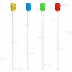 Budget 🤩 BarMan Tiki Glass Drink Stirrers - Set Of 4 🌟