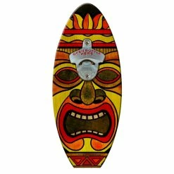 Deals 🤩 BarMan Surfboard Wall Mount Bottle Opener - Red Hot Tiki Man 🥰