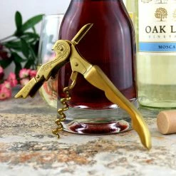 Coupon 🛒 BarMan Corkscrew - Gold Plated Double Lever W/ Embellished Etching 🌟 -BarMan - shop twine embellished corkscrew gold bpc 5 700x700