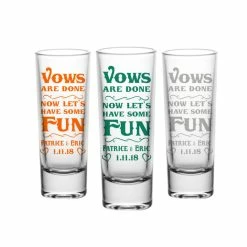 Best deal 🌟 BarMan CUSTOMIZABLE - 2oz Tall Clear Shot Glass - Vows 🤩 -BarMan - shop vows tall shot web 5 700x700