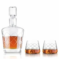New ✔️ BarMan Crystal Whiskey Decanter Set 👏